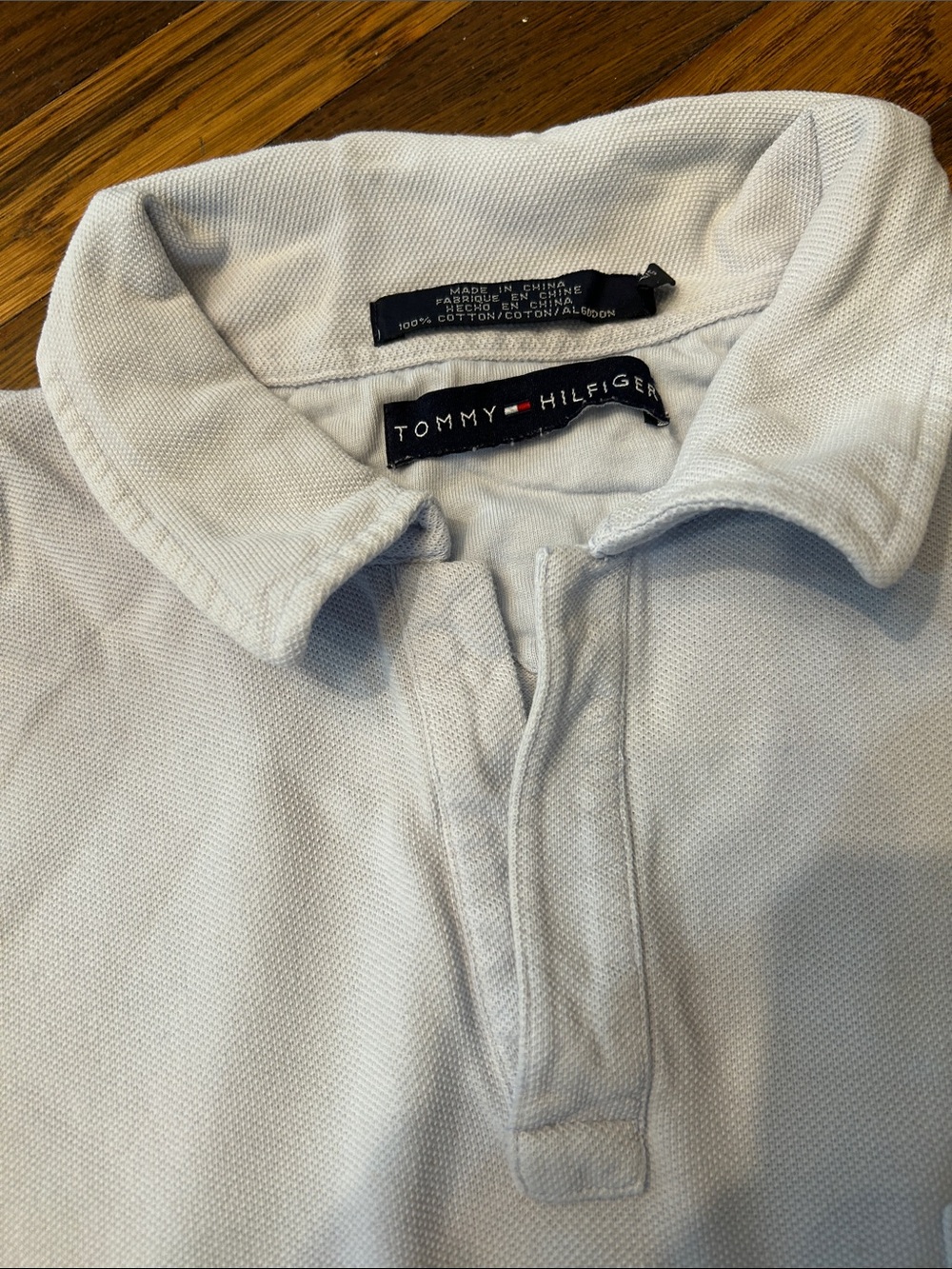 Tommy Hilfiger Light Gray Chest-Pocket Polo - Picture 7 of 8